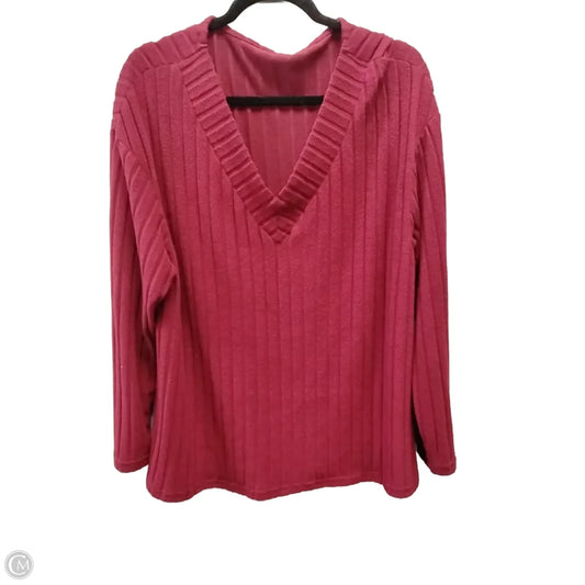 Sweater By Clothes Mentor In Red, Size: 2x