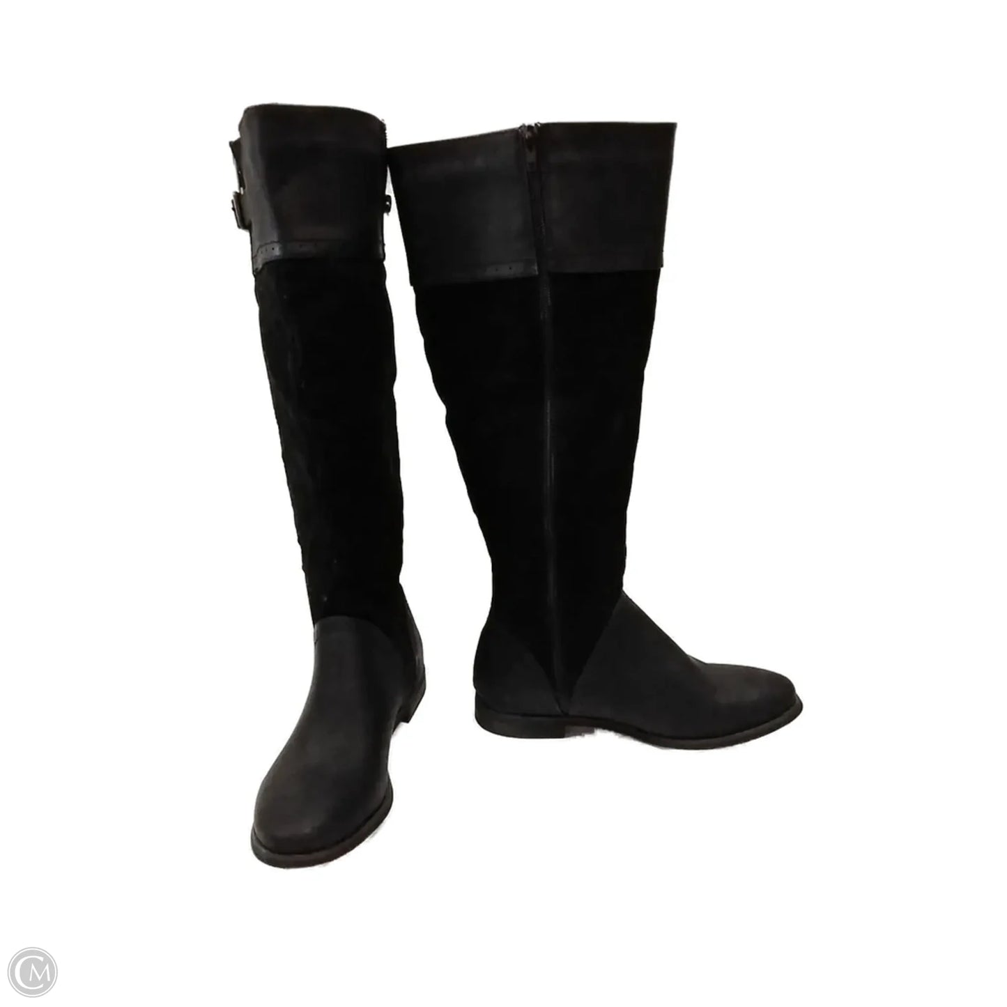 Boots Mid-calf Heels By Clothes Mentor In Black, Size: 9