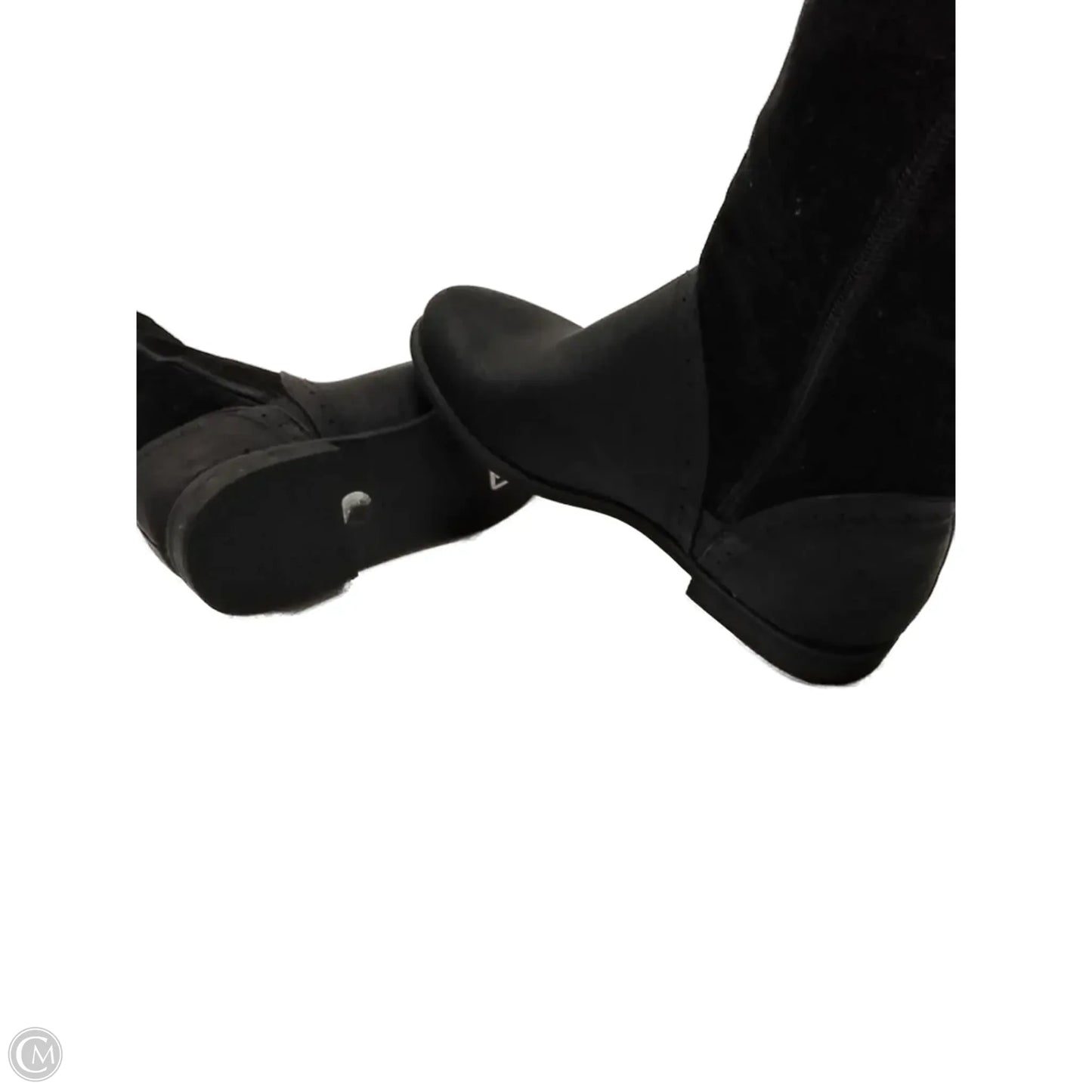 Boots Mid-calf Heels By Clothes Mentor In Black, Size: 9