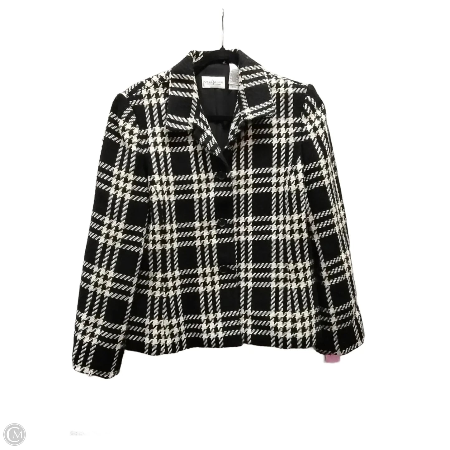 Blazer By Villager By Liz Claiborne In Black & Cream, Size: 14