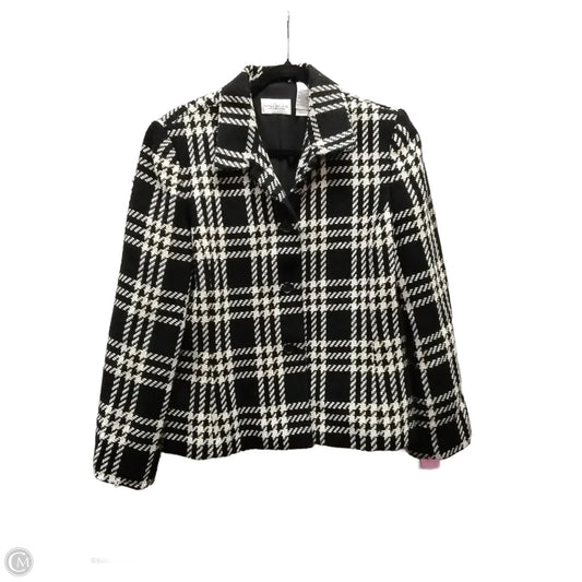 Blazer By Villager By Liz Claiborne In Black & Cream, Size: 14