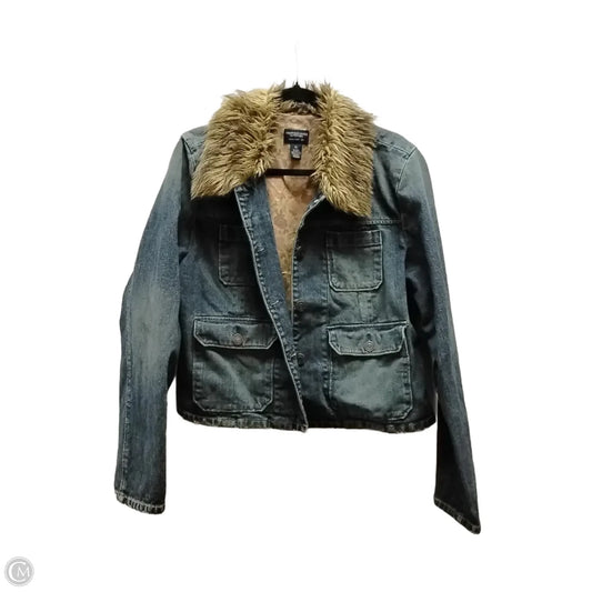 Jacket Denim By American Eagle In Blue, Size: Xl