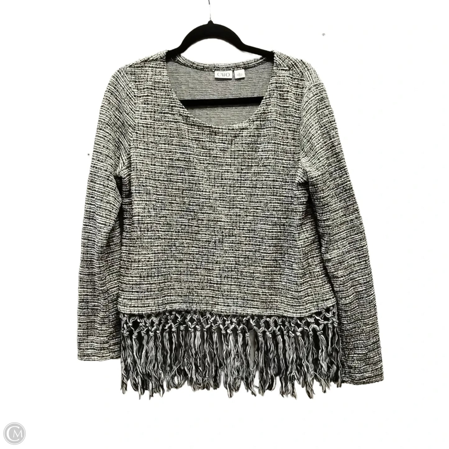 Sweater By Cato In Black & White, Size: L