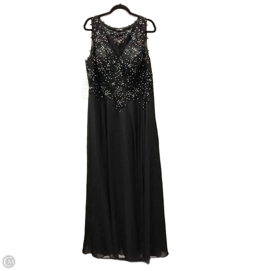 Dress Party Long By Clothes Mentor In Black, Size: 18