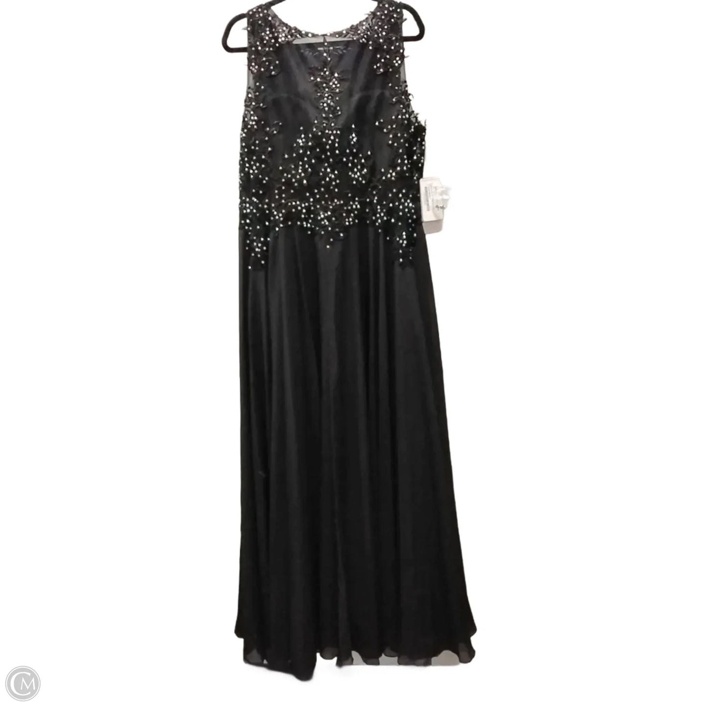 Dress Party Long By Clothes Mentor In Black, Size: 18