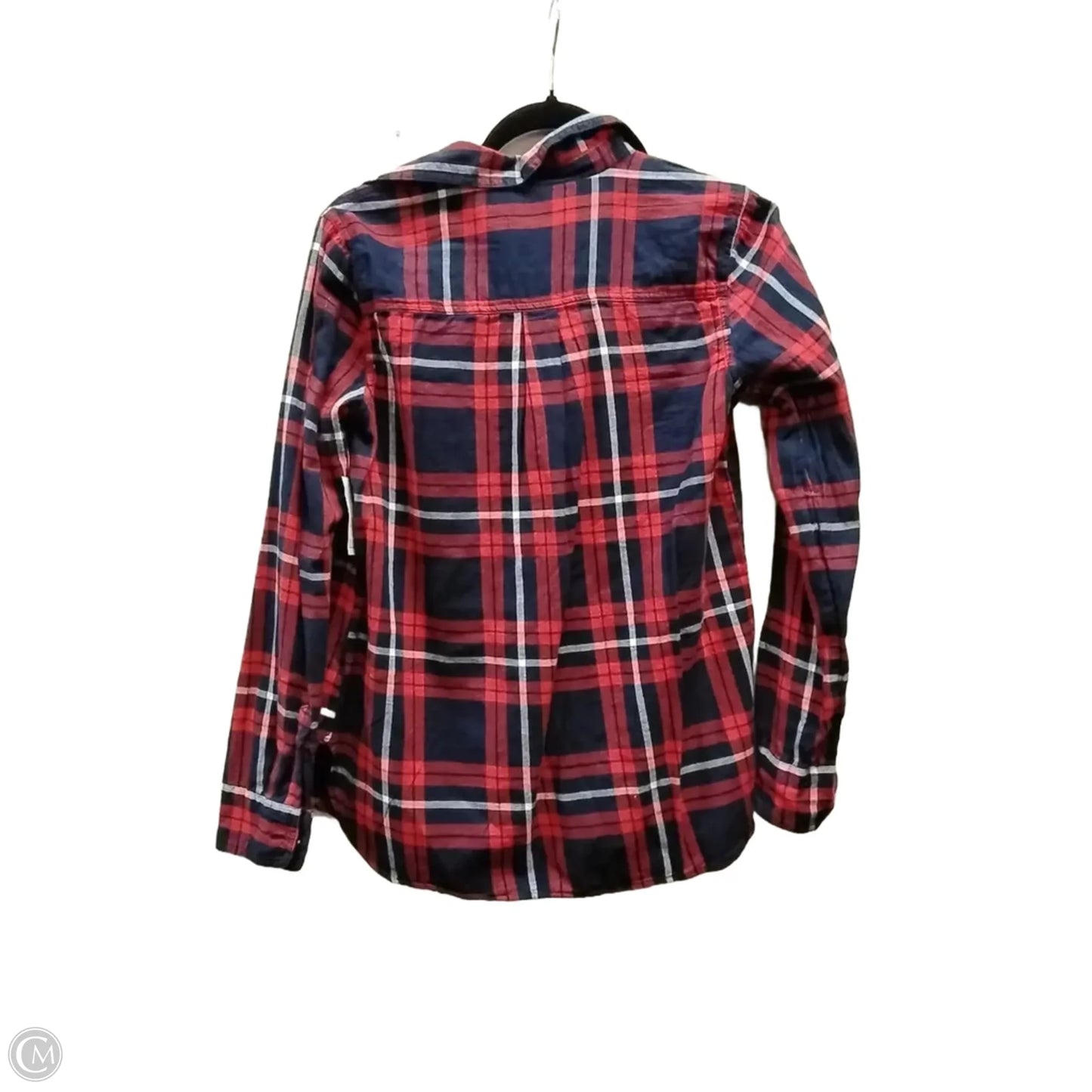 Top Long Sleeve By Old Navy In Checkered Pattern, Size: Sp