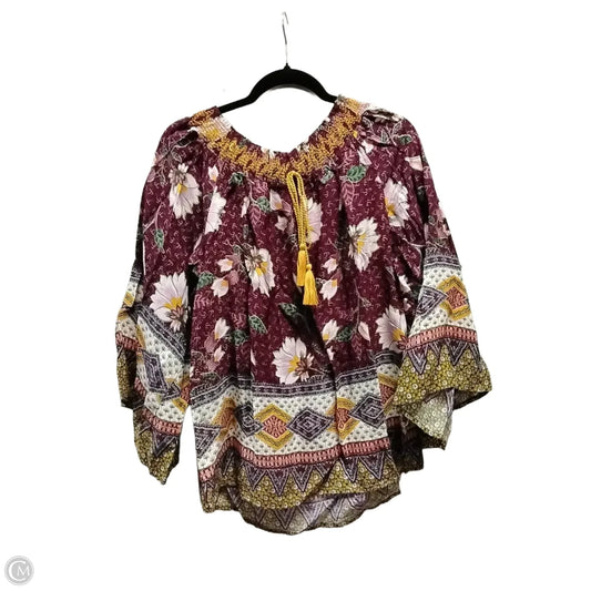 Blouse Long Sleeve By Oddi In Floral Print, Size: M