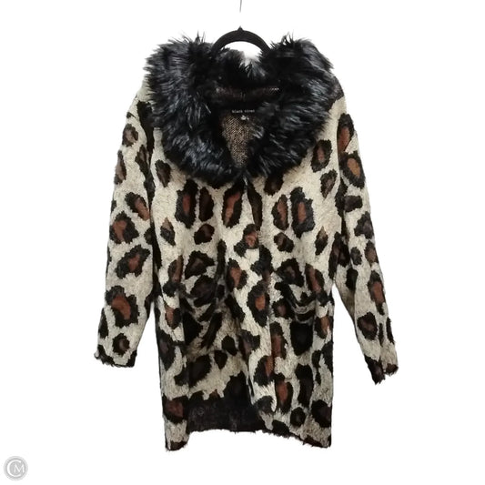 Sweater Cardigan By Black Rivet In Leopard Print, Size: L