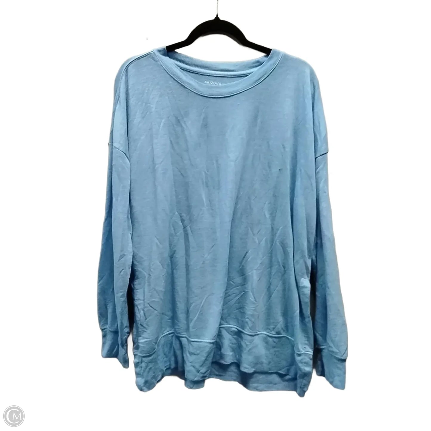 Top Long Sleeve By Arizona In Blue, Size: L
