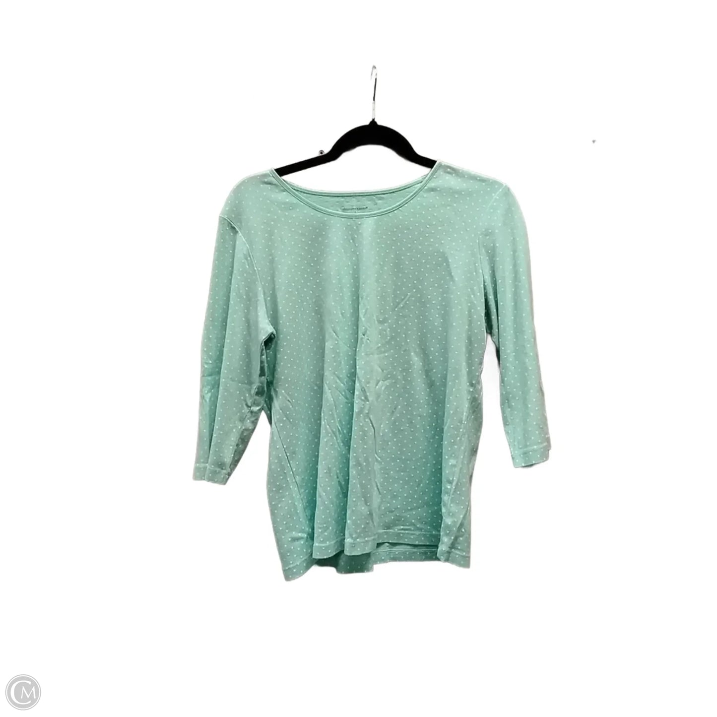 Top Long Sleeve By Christopher And Banks In Polkadot Pattern, Size: L