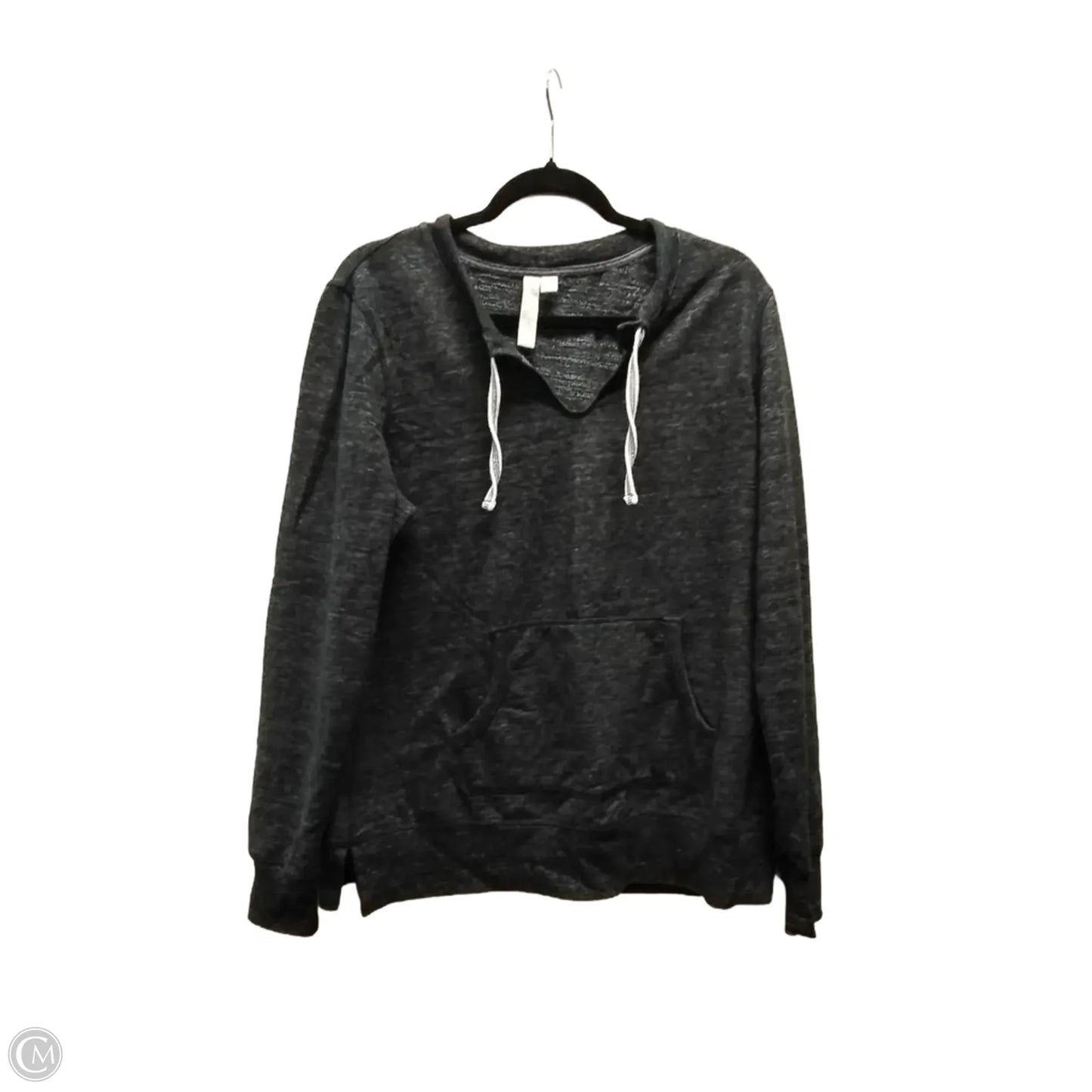 Sweatshirt Hoodie By Green Tea In Grey, Size: L