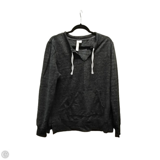 Sweatshirt Hoodie By Green Tea In Grey, Size: L