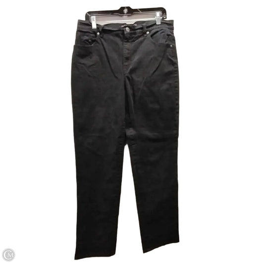 Jeans Straight By Gloria Vanderbilt In Black, Size: 14