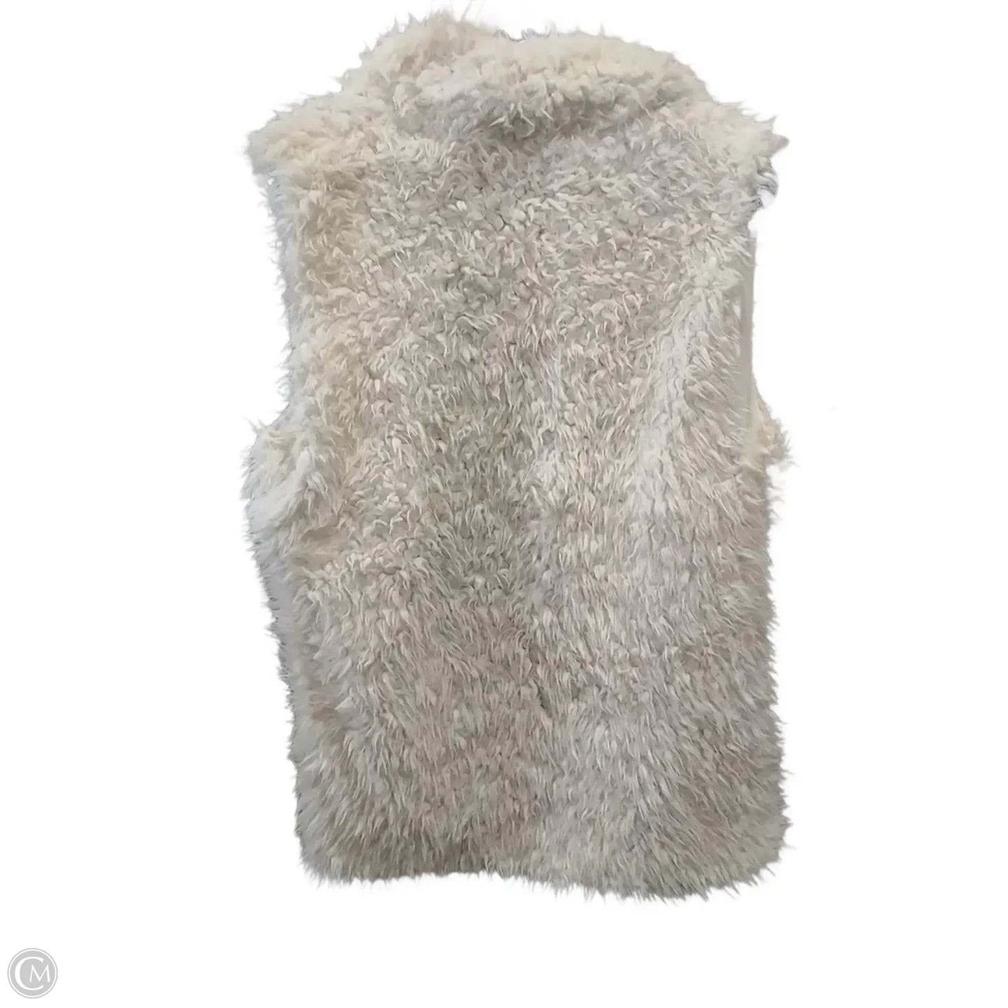 Vest Faux Fur & Sherpa By Clothes Mentor In White, Size: L