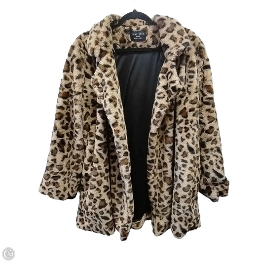 Coat Faux Fur & Sherpa By Clothes Mentor In Leopard Print, Size: M