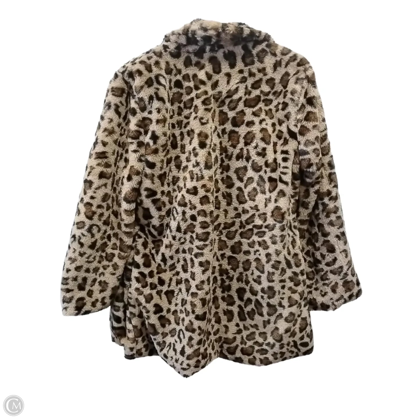 Coat Faux Fur & Sherpa By Clothes Mentor In Leopard Print, Size: M