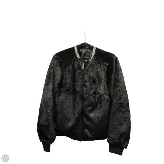 Jacket Faux Fur & Sherpa By Lane Bryant In Black, Size: L