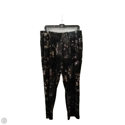 Pants Lounge By Susan Graver In Floral Print, Size: Lp