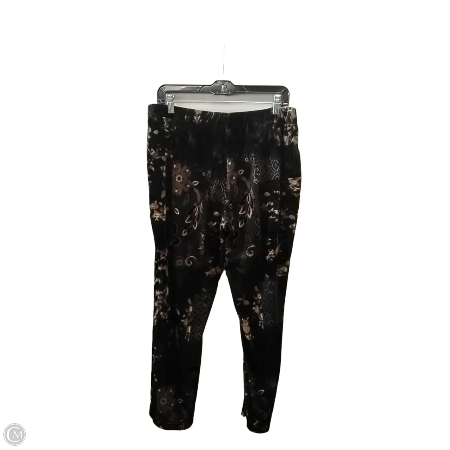 Pants Lounge By Susan Graver In Floral Print, Size: Lp
