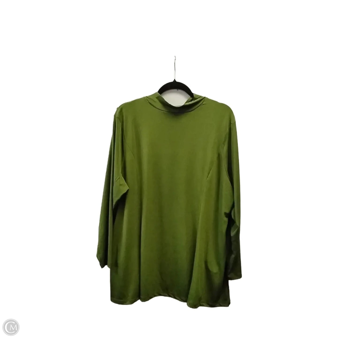 Top Long Sleeve By Susan Graver In Green, Size: 2x