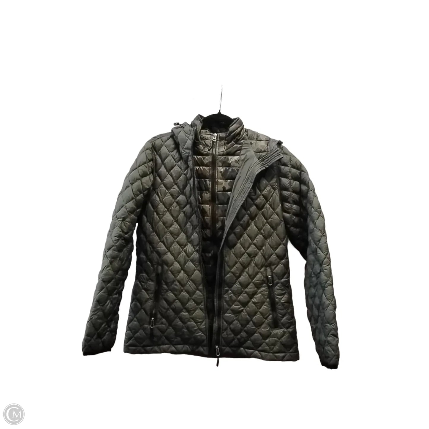 Coat Puffer & Quilted By Reebok In Camouflage Print, Size: M