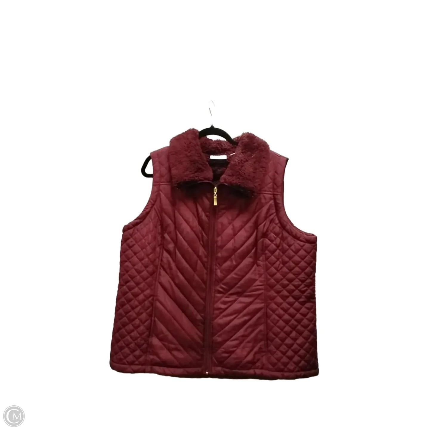 Vest Puffer & Quilted By D&co. In Purple, Size: 1x