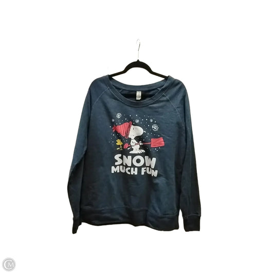 Sweatshirt Crewneck By Clothes Mentor In Blue, Size: Xl