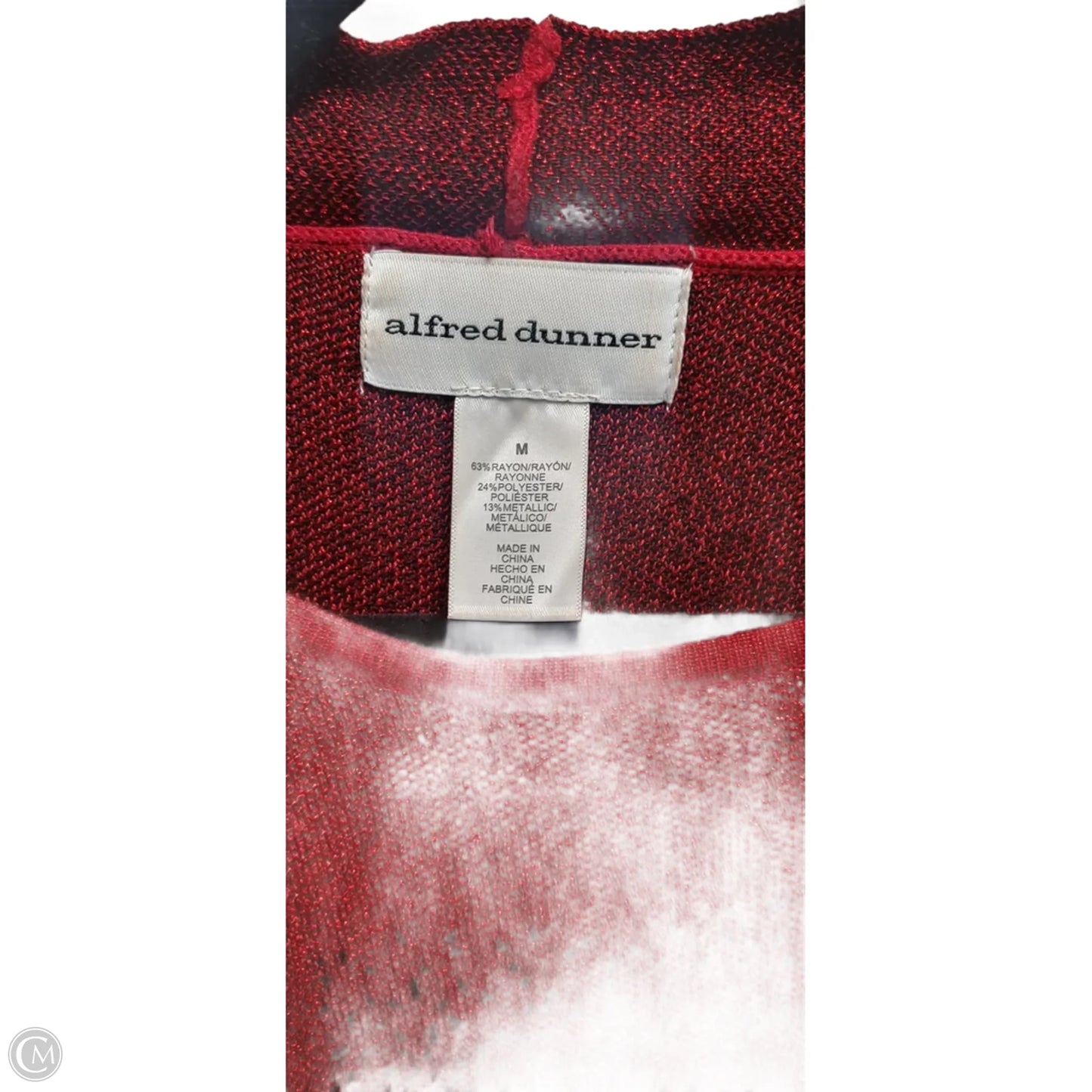 Sweater By Alfred Dunner In Black & Red, Size: M