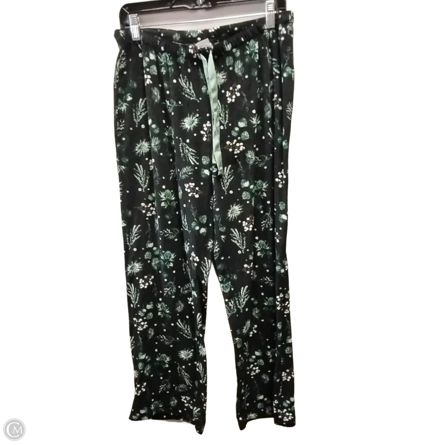 Pants Lounge By Clothes Mentor In Black & Green, Size: M