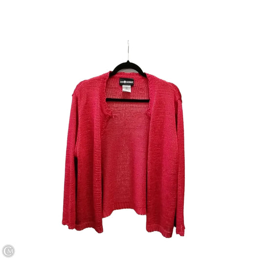 Sweater Cardigan By Sag Harbor In Red, Size: L
