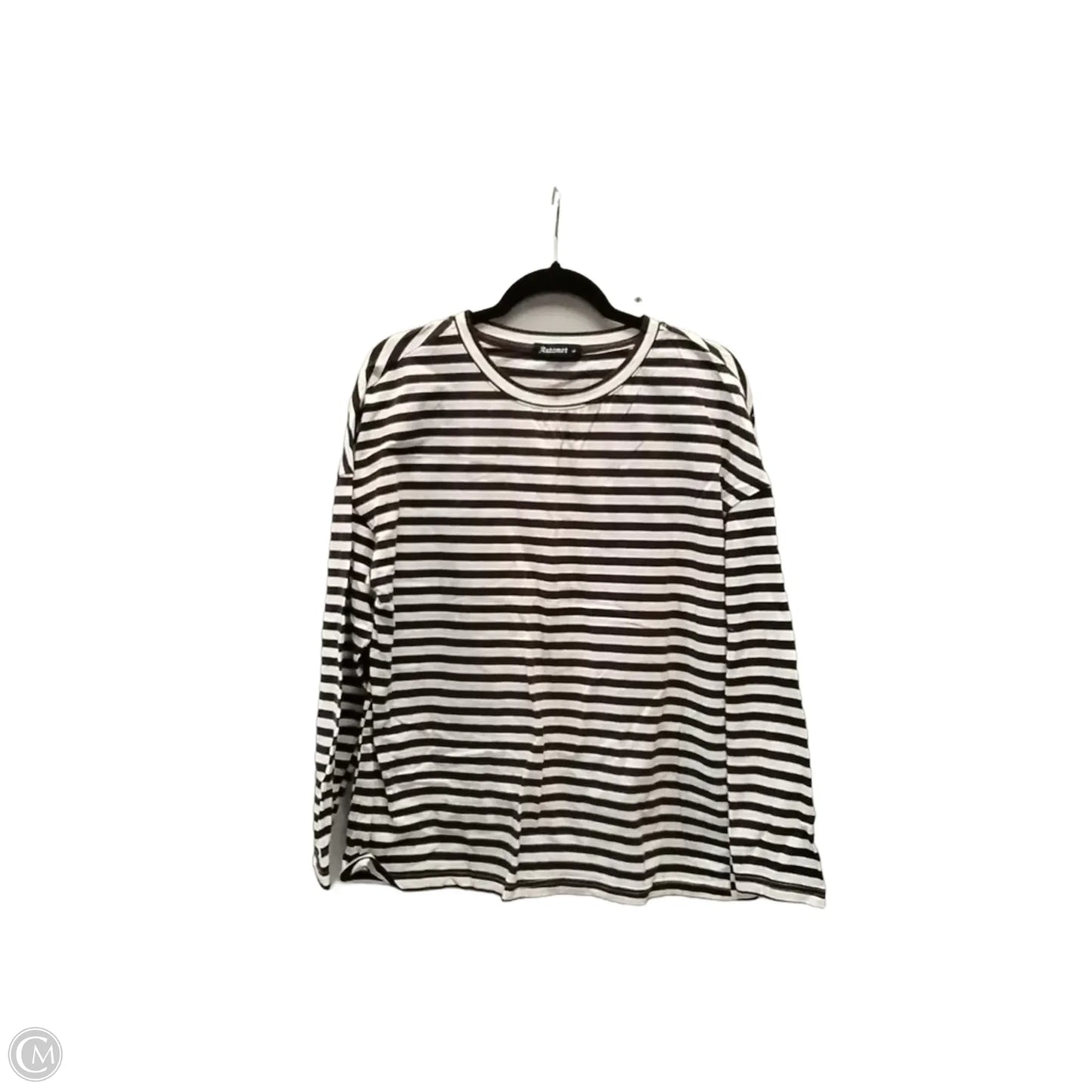 Top Long Sleeve Basic By Clothes Mentor In Striped Pattern, Size: L
