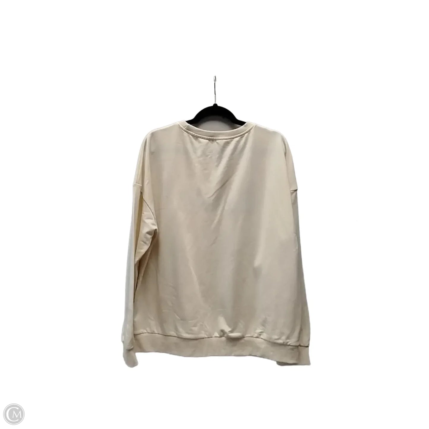 Sweatshirt Crewneck By Clothes Mentor In Beige, Size: Xl