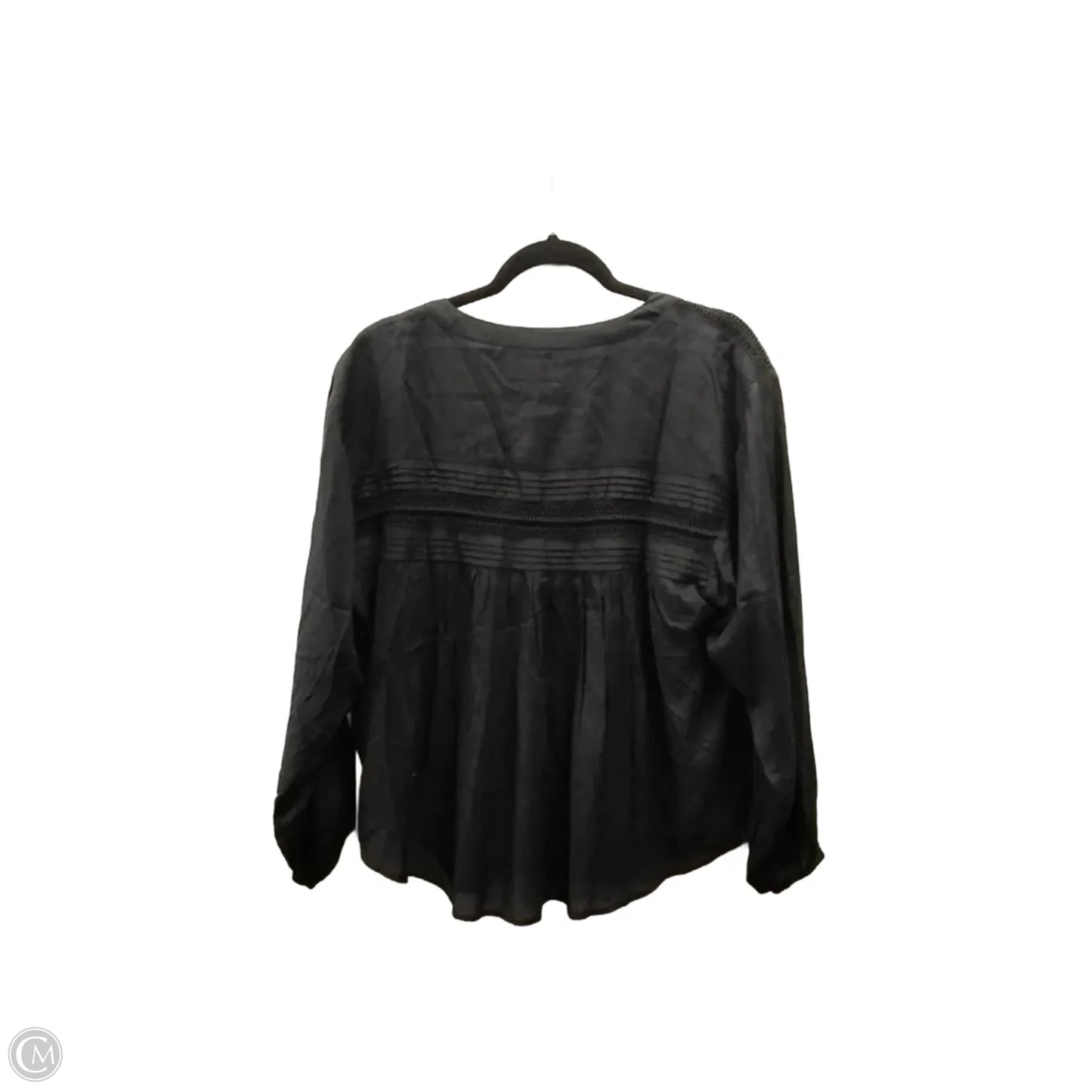 Blouse Long Sleeve By Lucky Brand In Black, Size: M