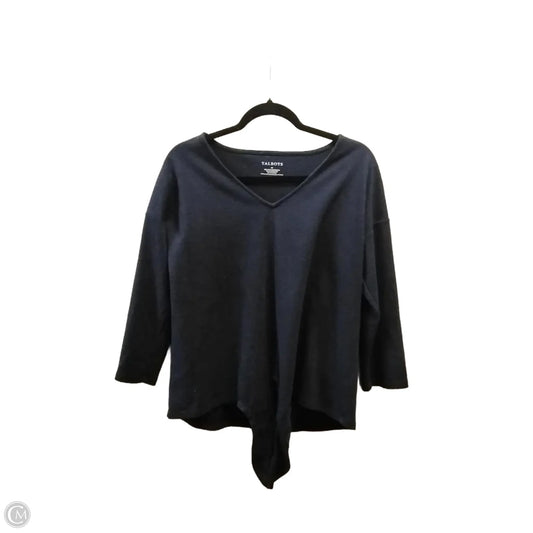 Top Long Sleeve By Talbots In Navy, Size: M