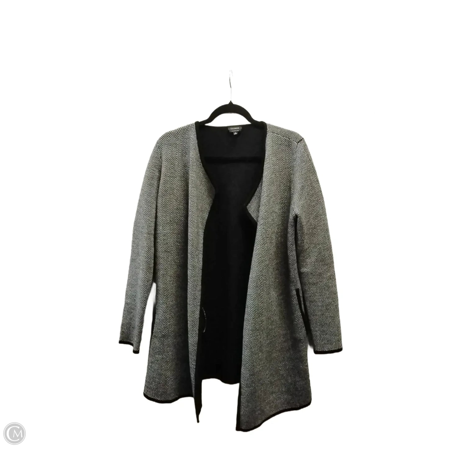 Sweater By Talbots In Black & Grey, Size: M