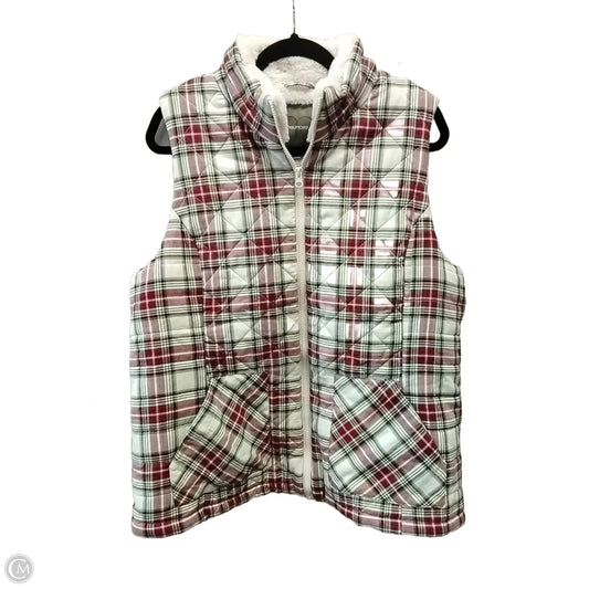 Vest Puffer & Quilted By Maurices In Checkered Pattern, Size: Xxl