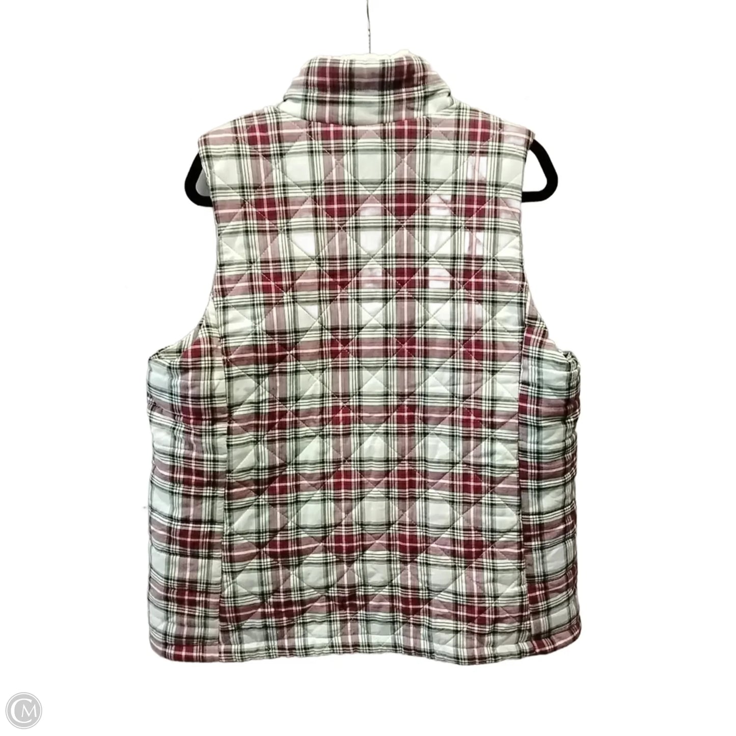 Vest Puffer & Quilted By Maurices In Checkered Pattern, Size: Xxl