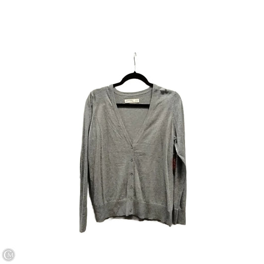 Sweater Cardigan By Faded Glory In Grey, Size: L