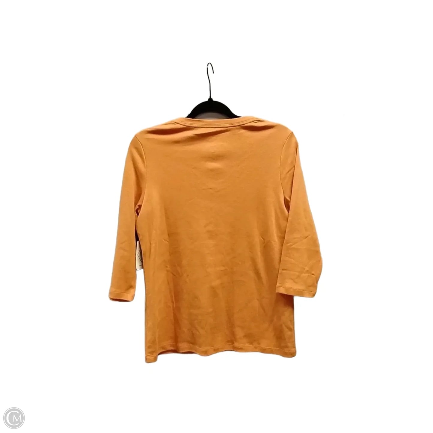 Top Long Sleeve By St Johns Bay In Orange, Size: Mp