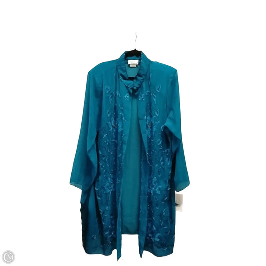 Kimono By Clothes Mentor In Blue, Size: 4x