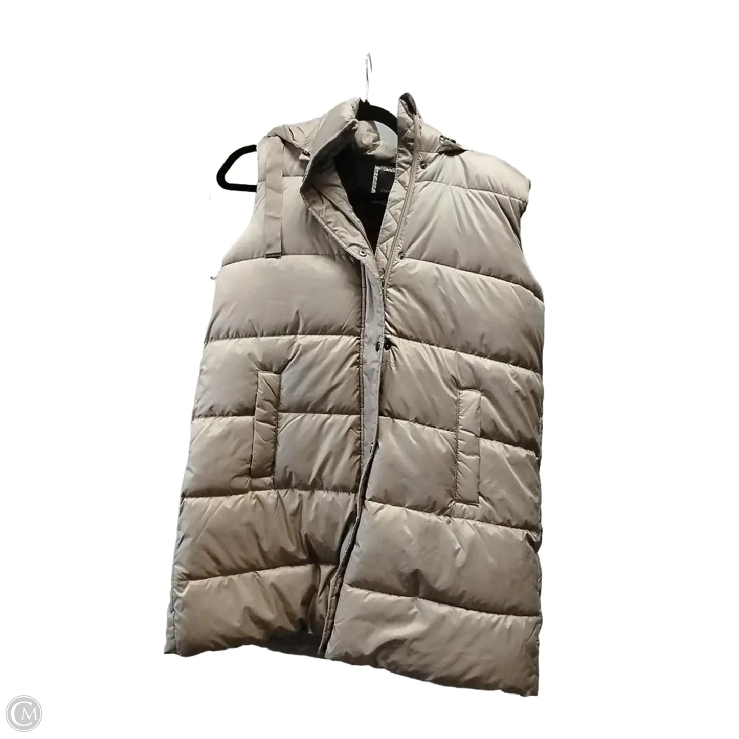 Vest Puffer & Quilted By Weatherproof In Brown, Size: L