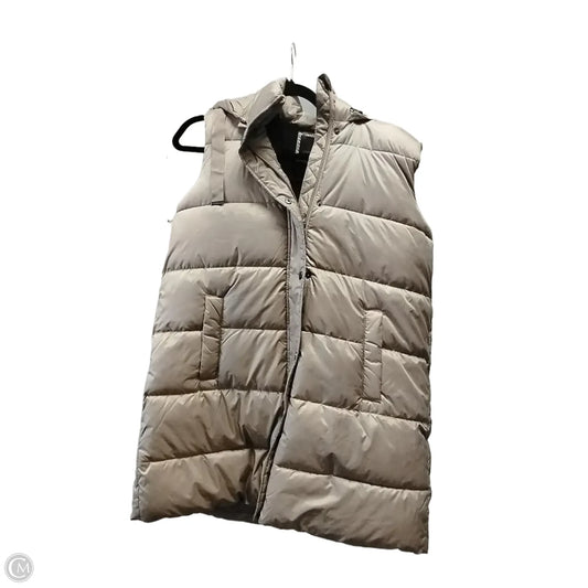 Vest Puffer & Quilted By Weatherproof In Brown, Size: L