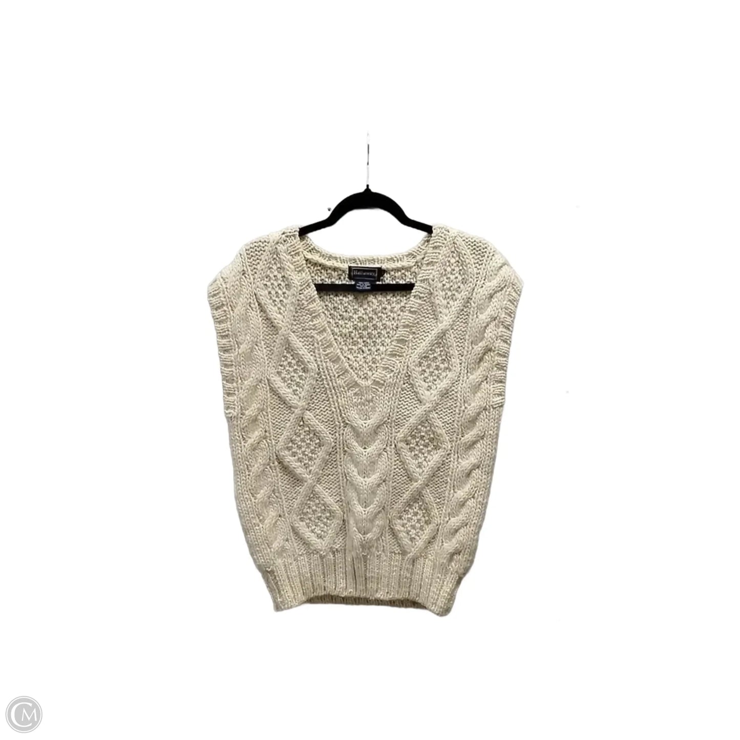 Sweater Short Sleeve By Clothes Mentor In Beige, Size: L