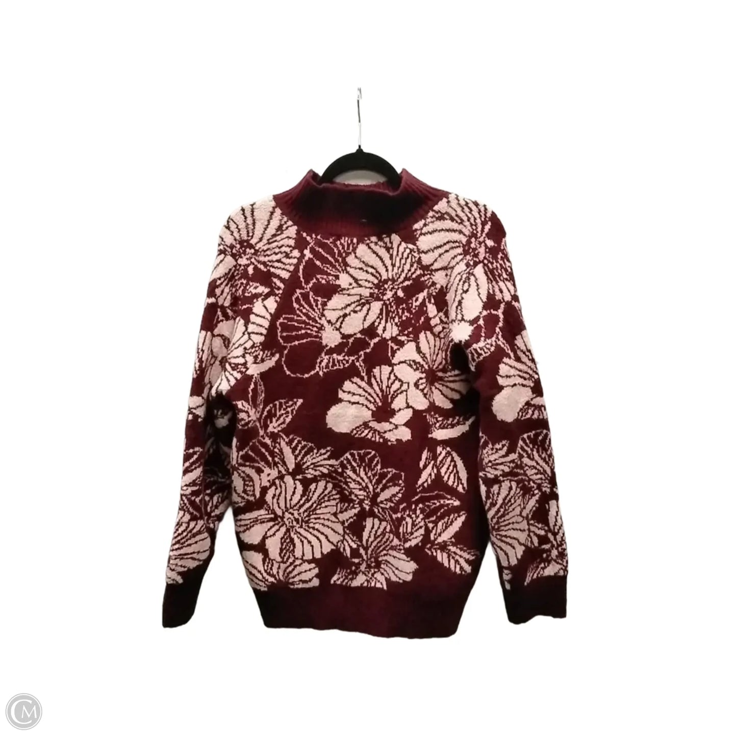 Sweater By Liz Claiborne In Floral Print, Size: M