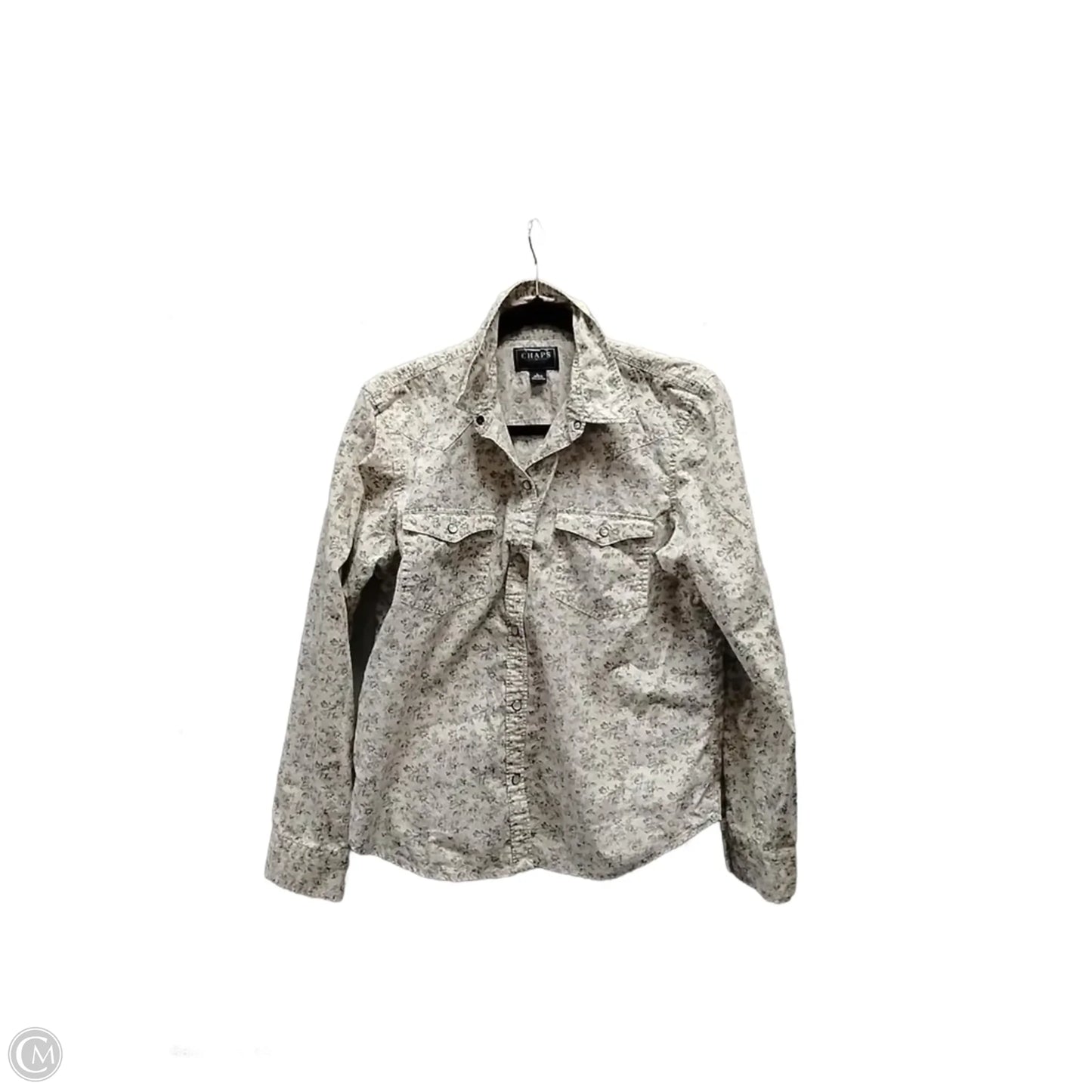 Top Long Sleeve By Chaps In Floral Print, Size: L