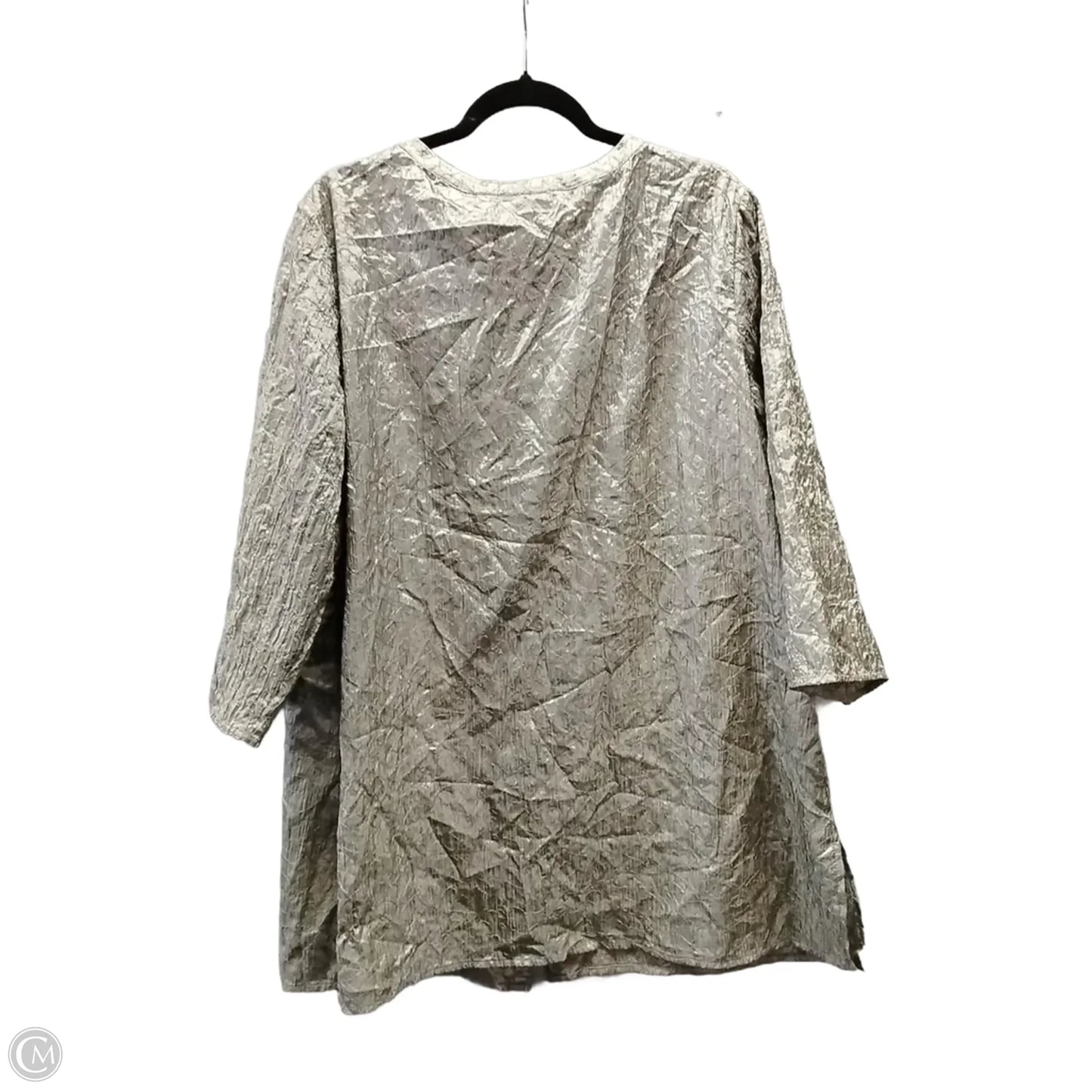 Blouse 3/4 Sleeve By Chicos In Beige, Size: Xl