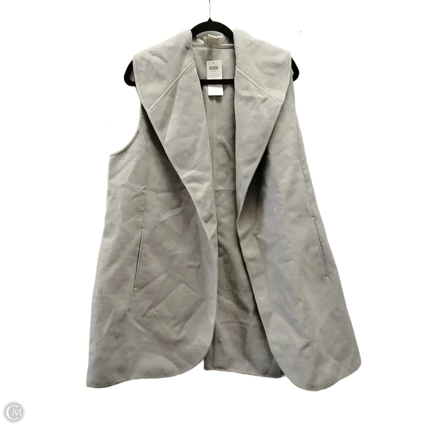 Vest Fleece By Chicos In Grey, Size: Xl