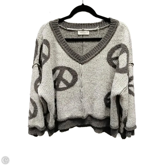 Sweater By Clothes Mentor In Grey, Size: M