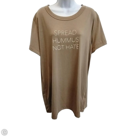 Top Short Sleeve By Lularoe In Brown, Size: 2x