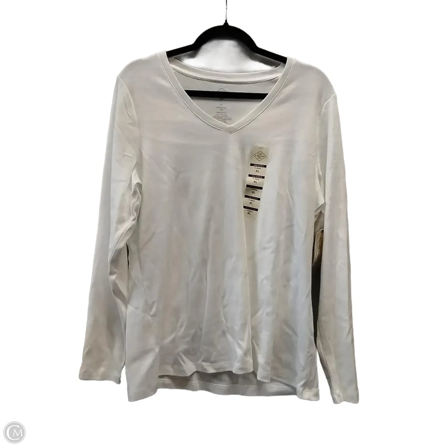 Top Long Sleeve By St Johns Bay In Beige, Size: Xl